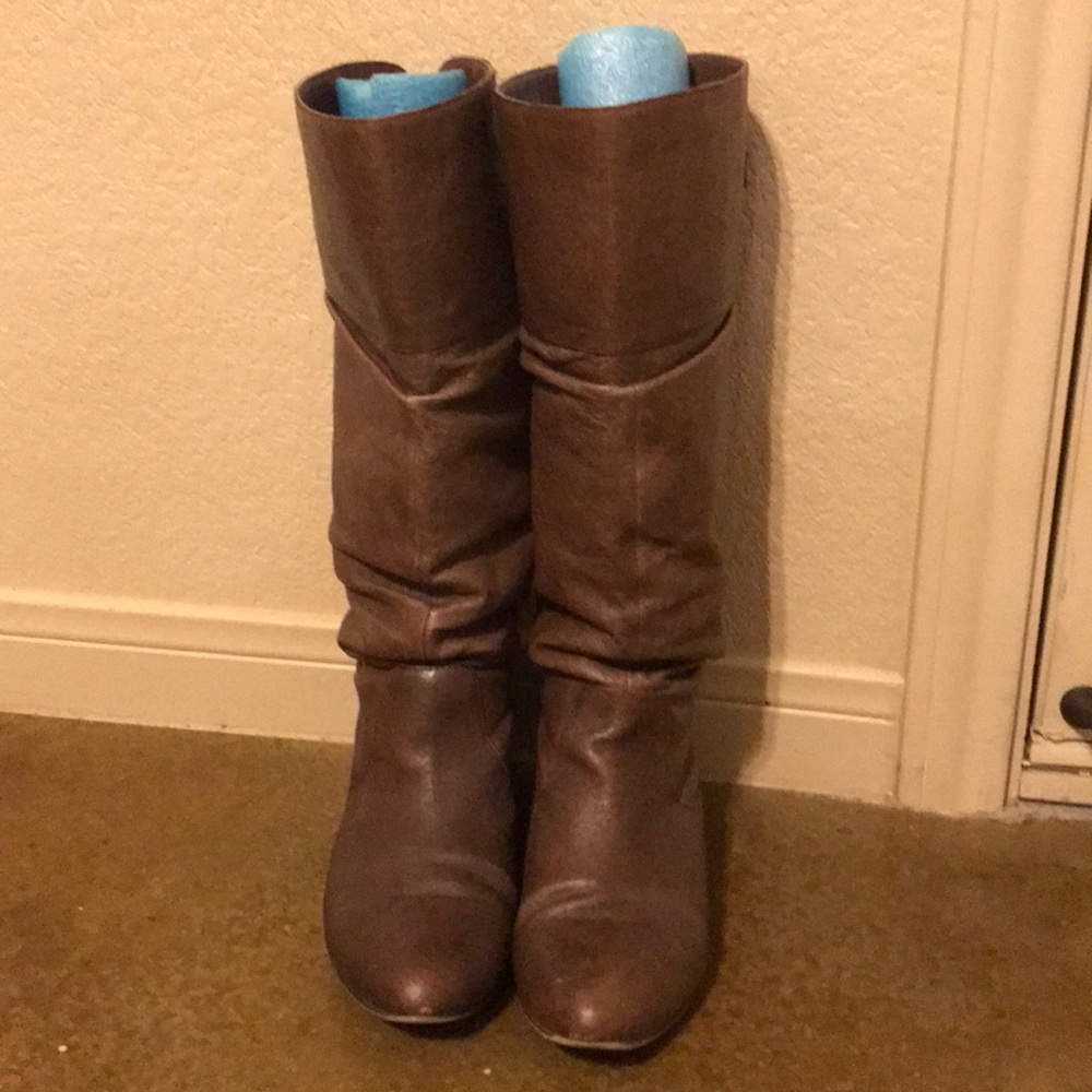 Steve Madden Brown slouchy tall boots